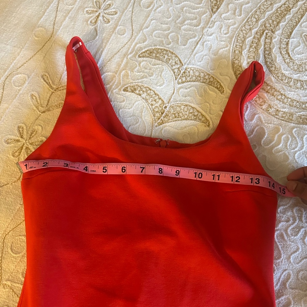 Babaton size 2 hot Orange pencil/midi dress - Picture 4 of 7
